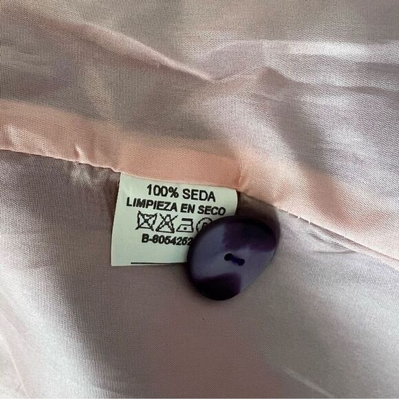 Javier Larrainzar Madrid Couture Purple Silk Dress blazer/Jacket size 44 - Picture 11 of 11